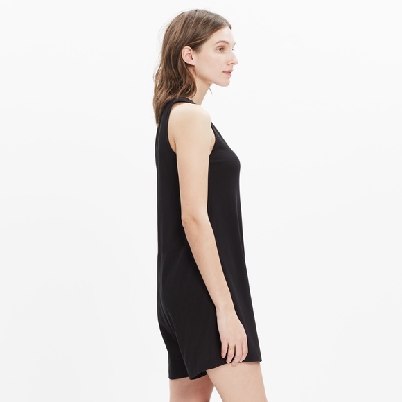 Madewell Black Cotton Jersey Romper - Picture 3 of 4